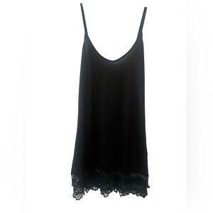NWOT Venus Black Lace Slip Dress Sz Med Whimsigoth Sexy Fairy Grunge Minimalist